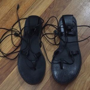 Madewell Boardwalk Lace Up Sandal Size 7.5